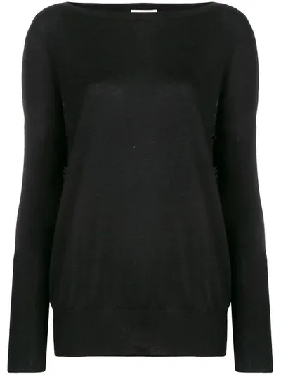 Snobby Sheep Boat Neck Sweater In Black