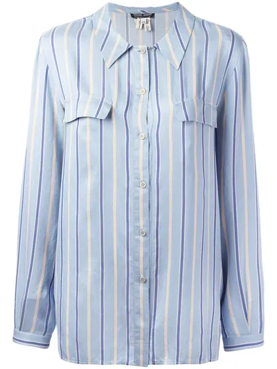 Pre-owned Giorgio Armani Striped Shirt In Blue