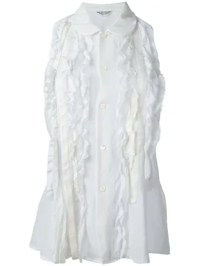 Pre-owned Comme Des Garçons 2002 Robe De Chambre Sheer Bib Top In White