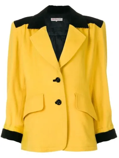 Pre-owned Saint Laurent Shoulder Pads Blazer In Yellow