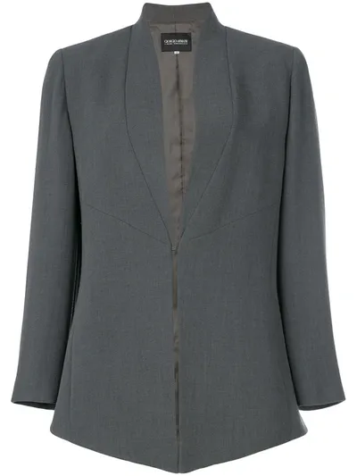 Pre-owned Giorgio Armani Shawl Collar Jacket In Grey