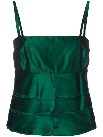 Pre-owned Giorgio Armani Layered Cami Top In Green