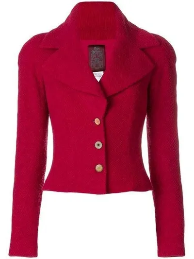 Pre-owned John Galliano Wide Lapels Jacket In Red