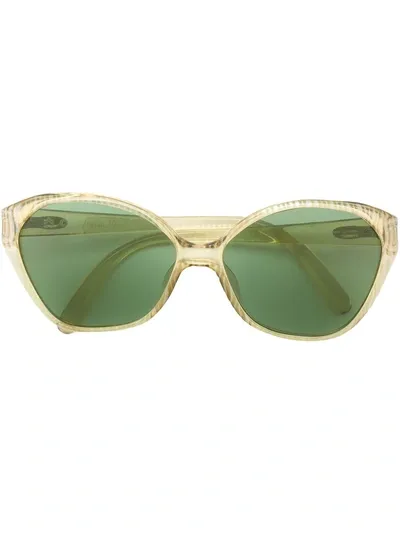 Pre-owned Dior 1970s  Cat Eye Frame Sunglasses In Yellow