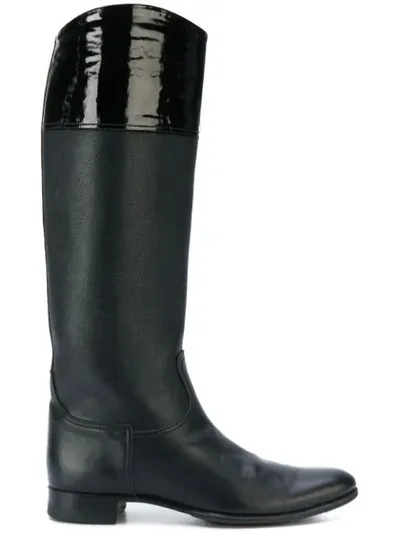 Pre-owned Hermes  Riding Style Boots In Black