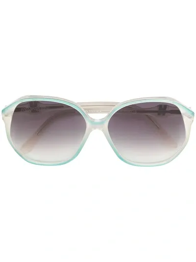 Pre-owned Saint Laurent Oversized Ombré Sunglasses In Blue