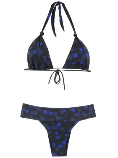 Brigitte Printed Bikini Set In Blue