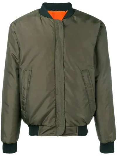 Upww Zipped Bomber Jacket In Green