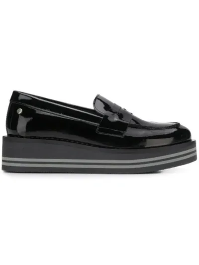 Tommy Hilfiger Flatform Loafers In Black