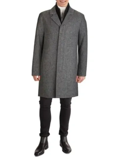 Cole Haan Men's Classic 2-in-1 Notch Lapel Coat In Heather Graphite