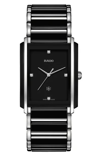 Rado R20613712 Integral Stainless Steel And Ceramic Watch In Black