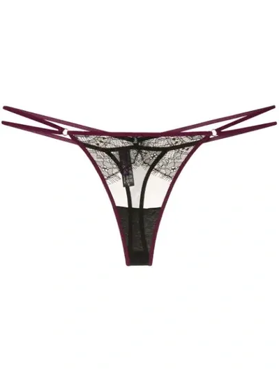 Maison Close Coup De Foudre Mini Thong In Black