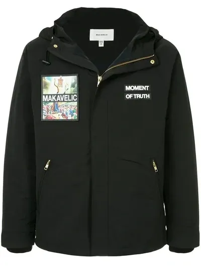 Makavelic Jesus Mountain Parka Jacket In Black