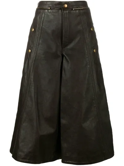 Chloé Culottes Im Biker-look In Brown