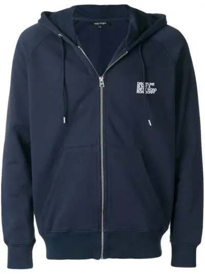 Ron Dorff Discipline Zipped Hoodie In Blue