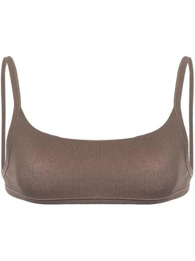 Yeezy Ribbed Bra In Brown