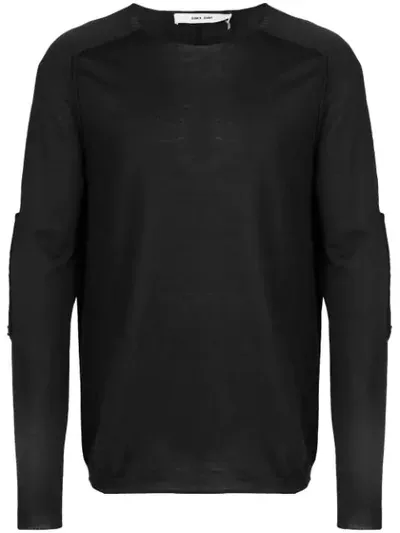 Damir Doma X Lotto Patch Sleeves Sweater In Black