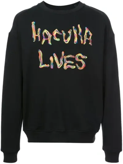 Haculla Oversized Back Print Sweatshirt In Black