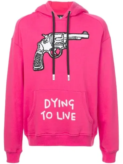 Haculla Dying To Live Patch Hoodie In Pink