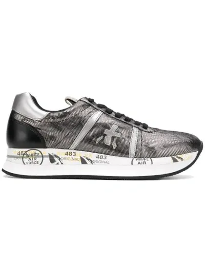 White Premiata Conny Sneakers In Black