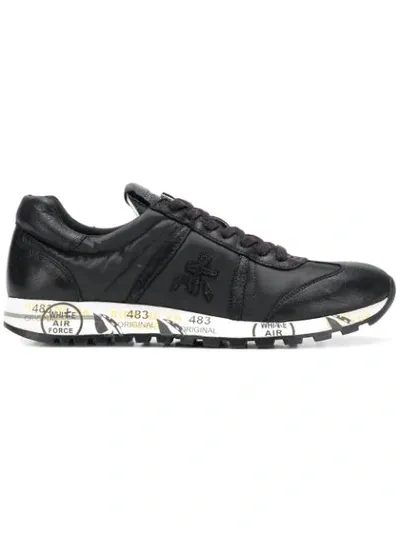 White Premiata Lucy Sneakers In Black