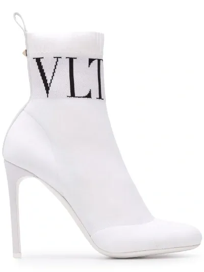 Valentino Garavani Sock Bootie Vltn 90 In White