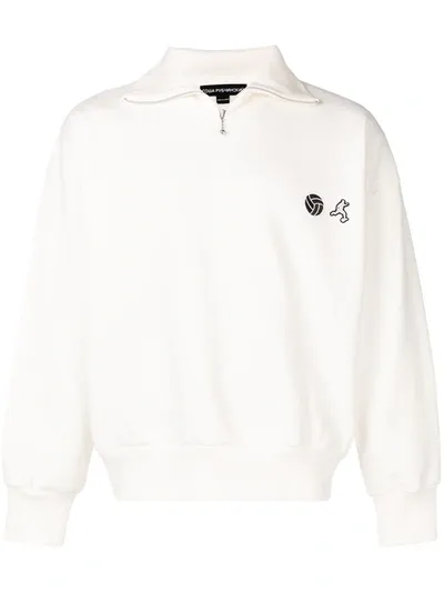 Gosha Rubchinskiy Logo Embroidered Sweater In White