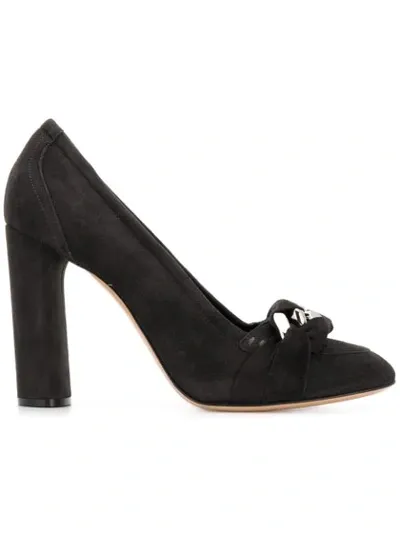 Casadei Chain Toe Detail Pumps In Black