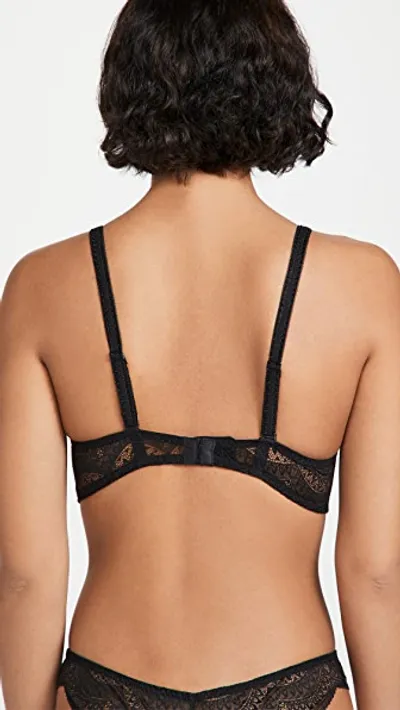 Simone Perele Eden Floral-lace Triangle Wire-free Soft Bra In Black