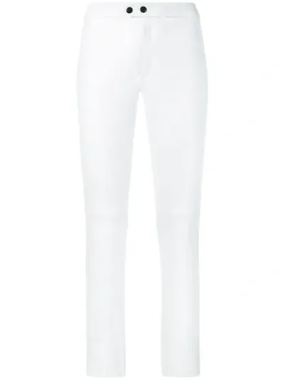 Isabel Marant Mofira Skinny Stretch Leather Pants In White