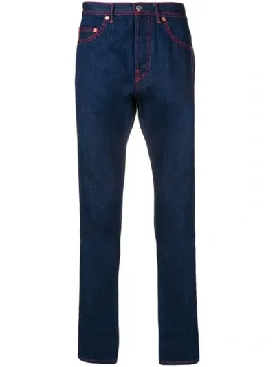 Valentino Vltn Straight-leg Jeans In Blue