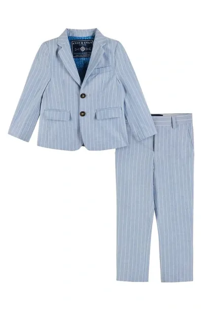 Andy & Evan Boys' Chambray Stripe Suit Set - Little Kid, Big Kid