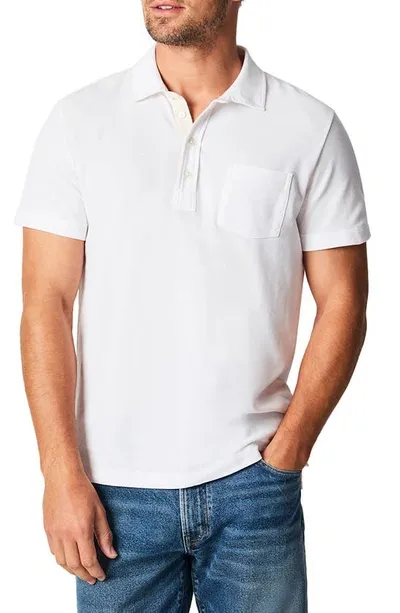 Billy Reid Pensacola Pima Cotton Piqué Polo In White