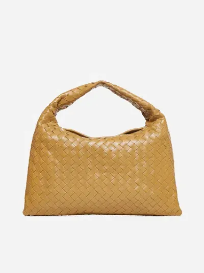 Bottega Veneta Hop Small Intrecciato Leather Tote In Dark Praline