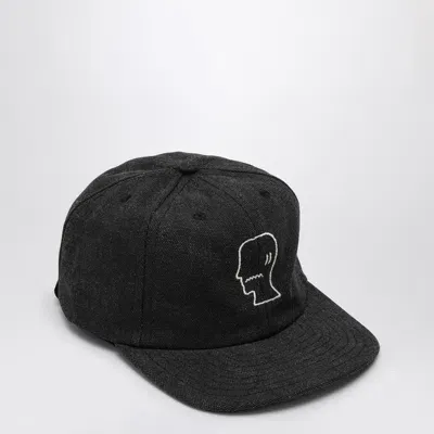 Brain Dead Black Twill Baseball Cap