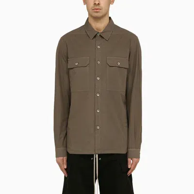 Drkshdw Powder Grey Cotton Shirt In Beige