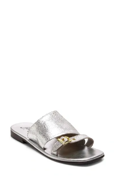 Free People Mila Slide Sandal In Silver