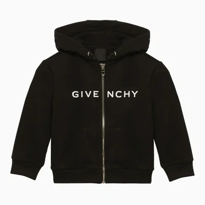 Givenchy Kids' Black Cotton Hoodie With Logo