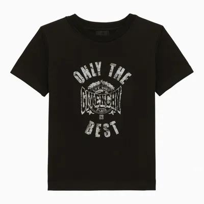 Givenchy Kids' Black Cotton T-shirt With Logo