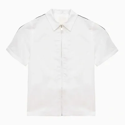 Givenchy Kids' White Cotton Shirt With Zip