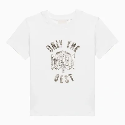 Givenchy Kids' White Cotton T-shirt With Logo