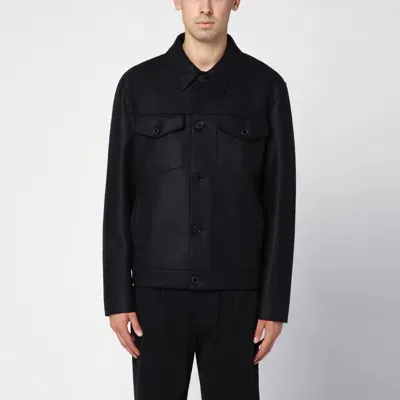 Harris Wharf London Black Virgin Wool Jacket