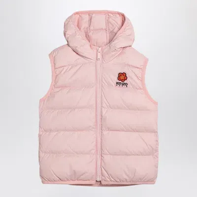 Kenzo Kids' Pink Hooded Padded Waistcoat