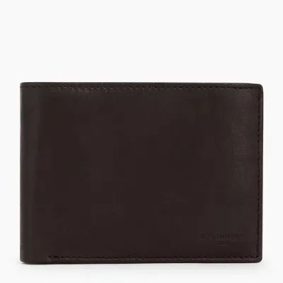 Le Tanneur Gary Medium Horizontal Wallet Model 2 Flaps In Oiled Leather In Brown