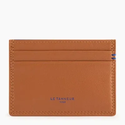 Le Tanneur Porte Cartes Martin En Cuir Lisse In Brown