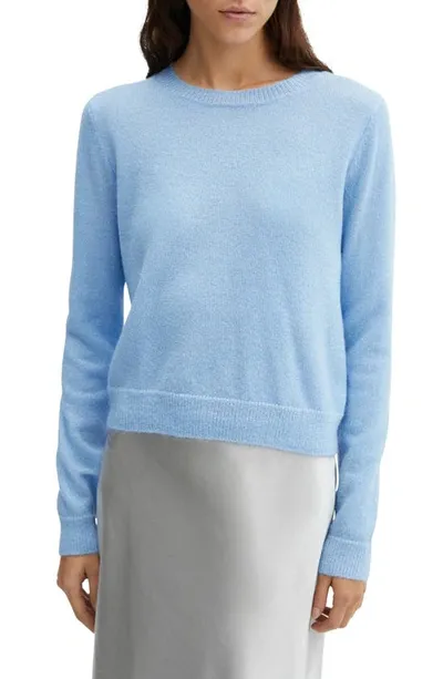 Mango Crewneck Sweater In Sky Blue