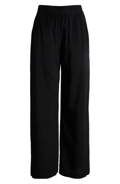 Marine Layer The Allison Wide Leg Pants In Black