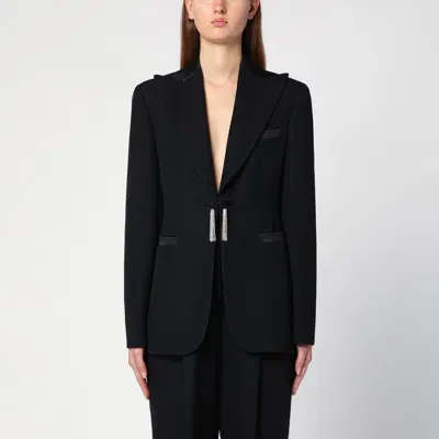 Max Mara Black Wool Smoking Jacket