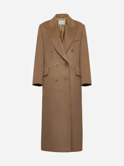 Max Mara Fungo Double-breasted Wool Coat In Camel