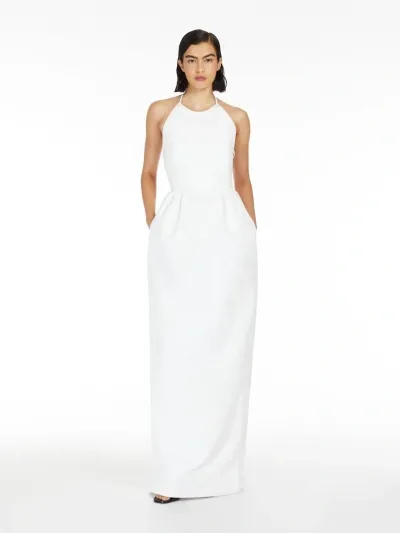 Max Mara Long Cotton Dress In White